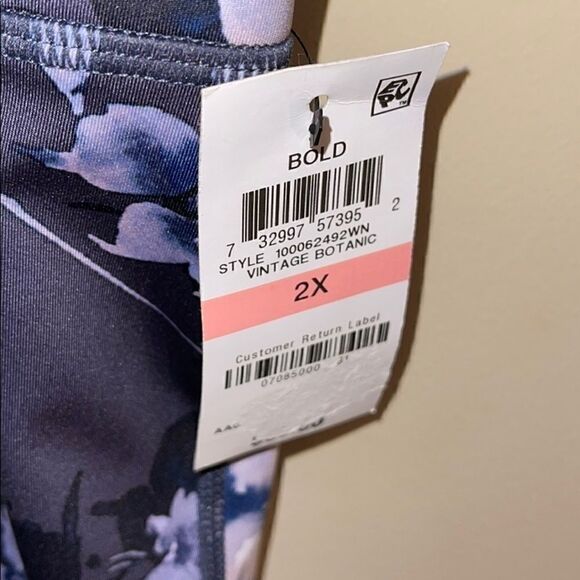 NWT Ideology Floral Flower Printed Leggings Mesh - Picture 5 of 8